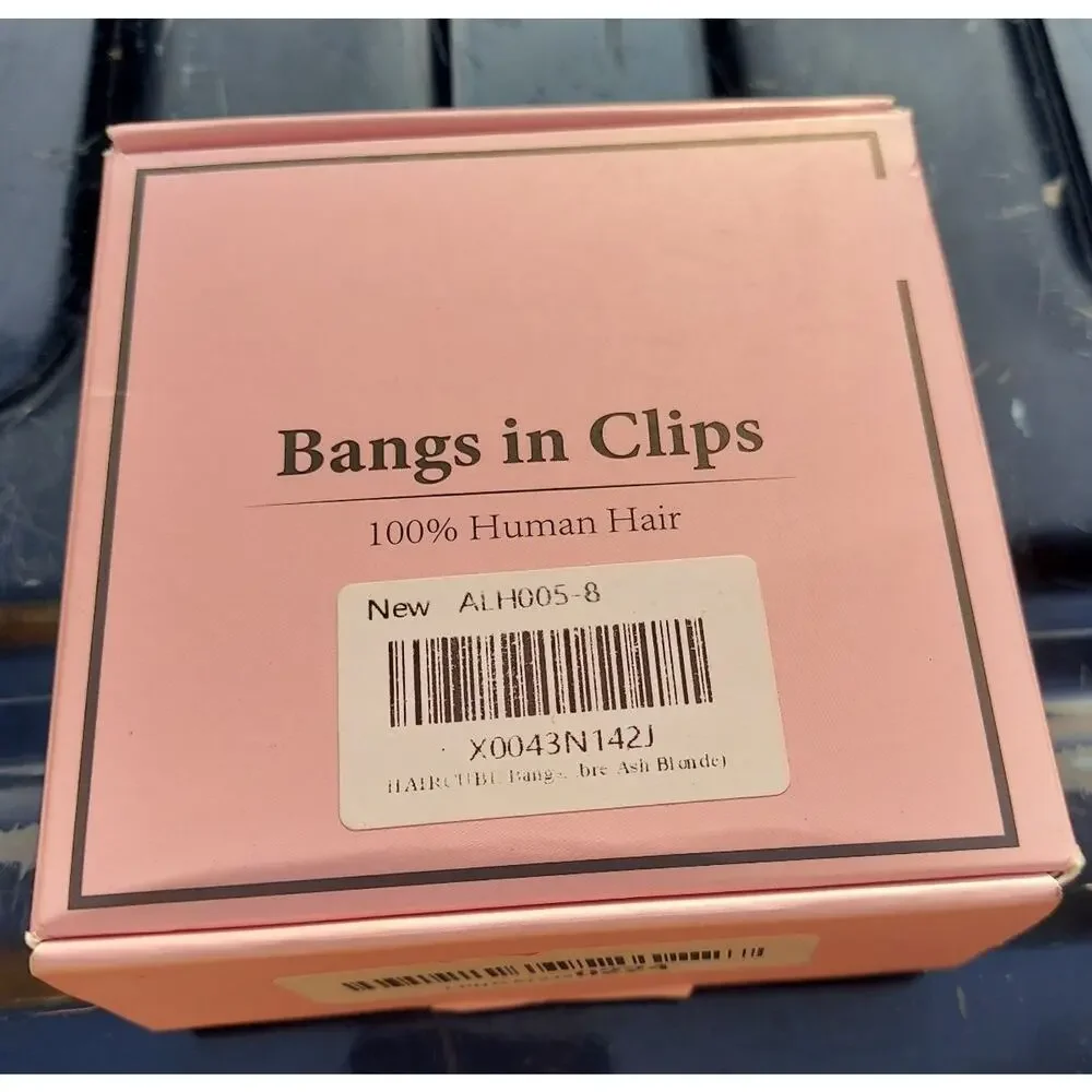 HAIRCUBE 100% Human Hair Clip In Bangs Fringe Dark Brown Air Wispy Extension